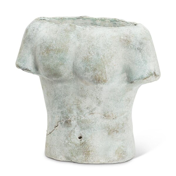Conservatorio 9 in. Male Torso Planter, Grey CO3074028 - main